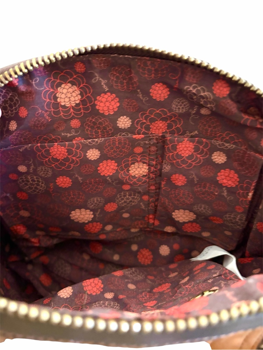 Very rare Desigual Brown & Tan Leather Haircalf Crossbody Satchel - Picture 7 of 8